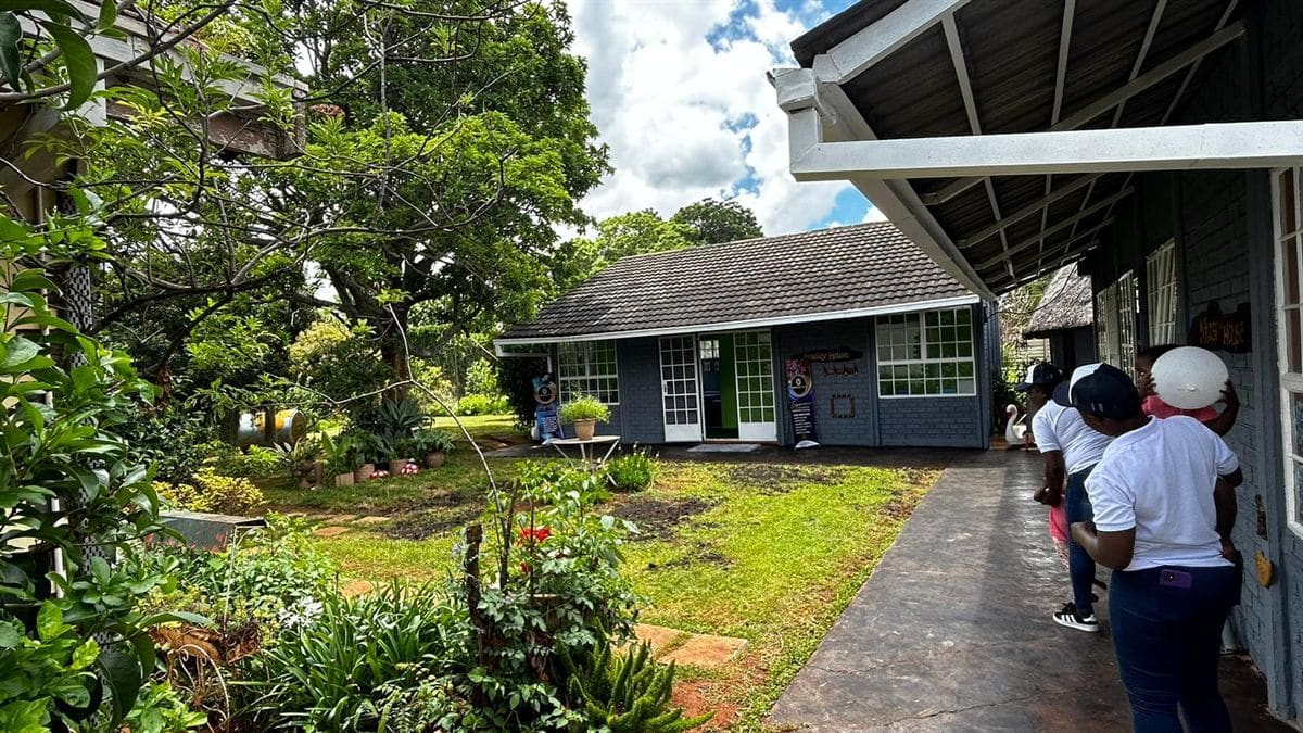 Visitors touring the Glenrise campus