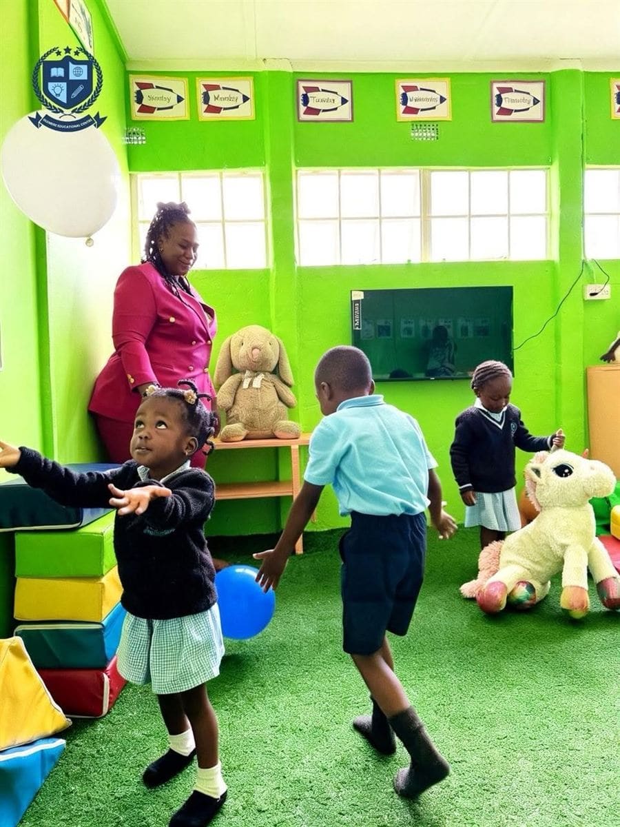 ECD learners in a bright classroom