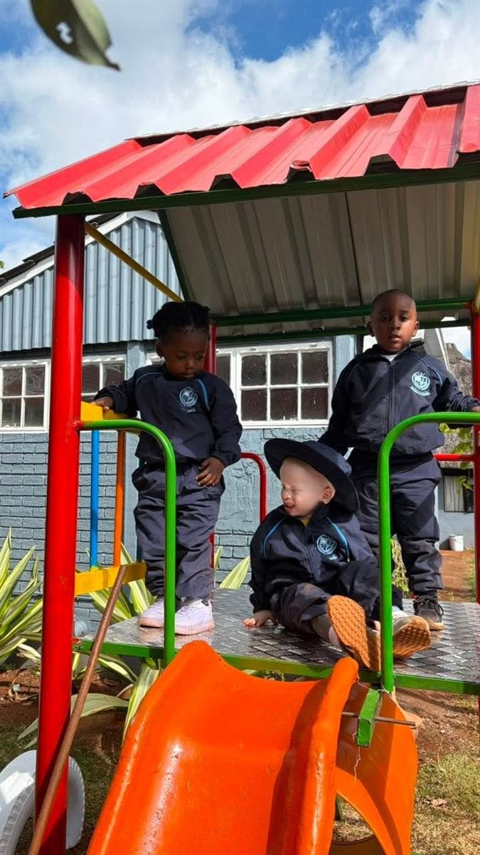Learners on the outdoor playground
